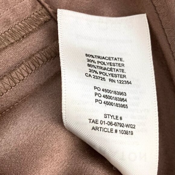 BABATON X ARITZIA Pleated High Waisted Wide Leg Drapey Satin Pants in Saville - Picture 11 of 12